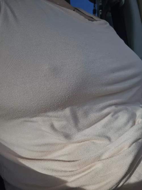 Started wearing tighter shirts when going braless. by newsub1214