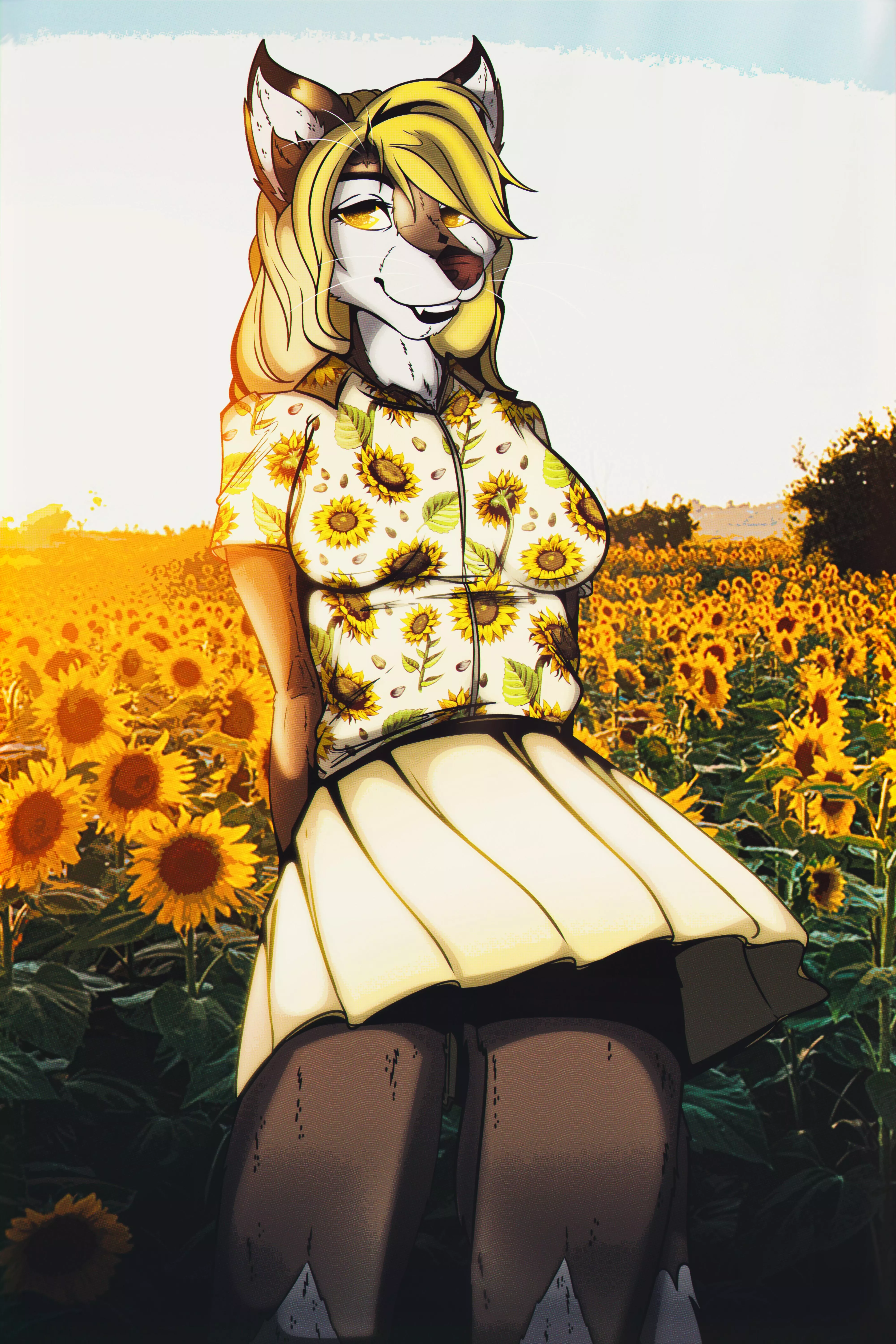 Sunflower (Art by me: 0l-Fox-l0) posted by 0l-Fox-l0