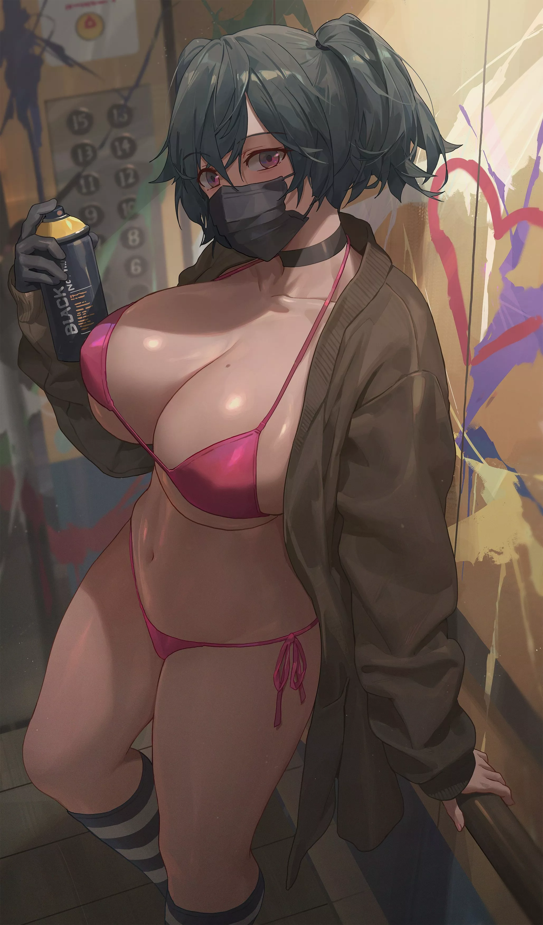 With mask and spray can (yohan1754) [Original] posted by elegantloveglimmer