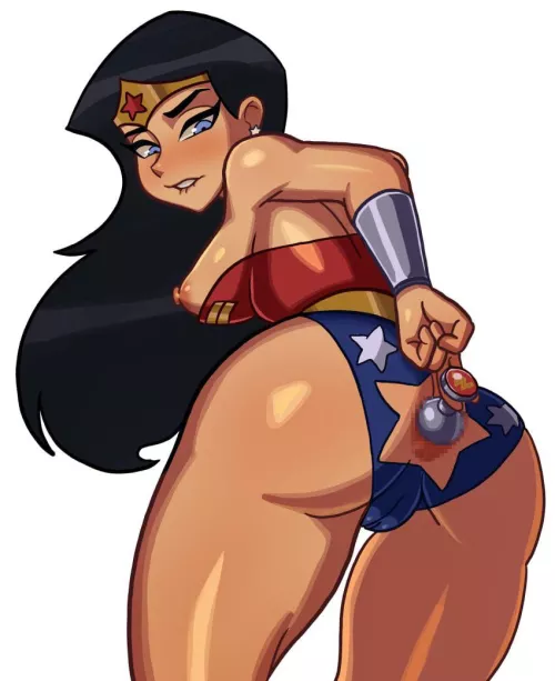 Wonder Woman trying out her new plug (Pokpa) [DC Comics, Wonder Woman] by LetsHave_SomeFun