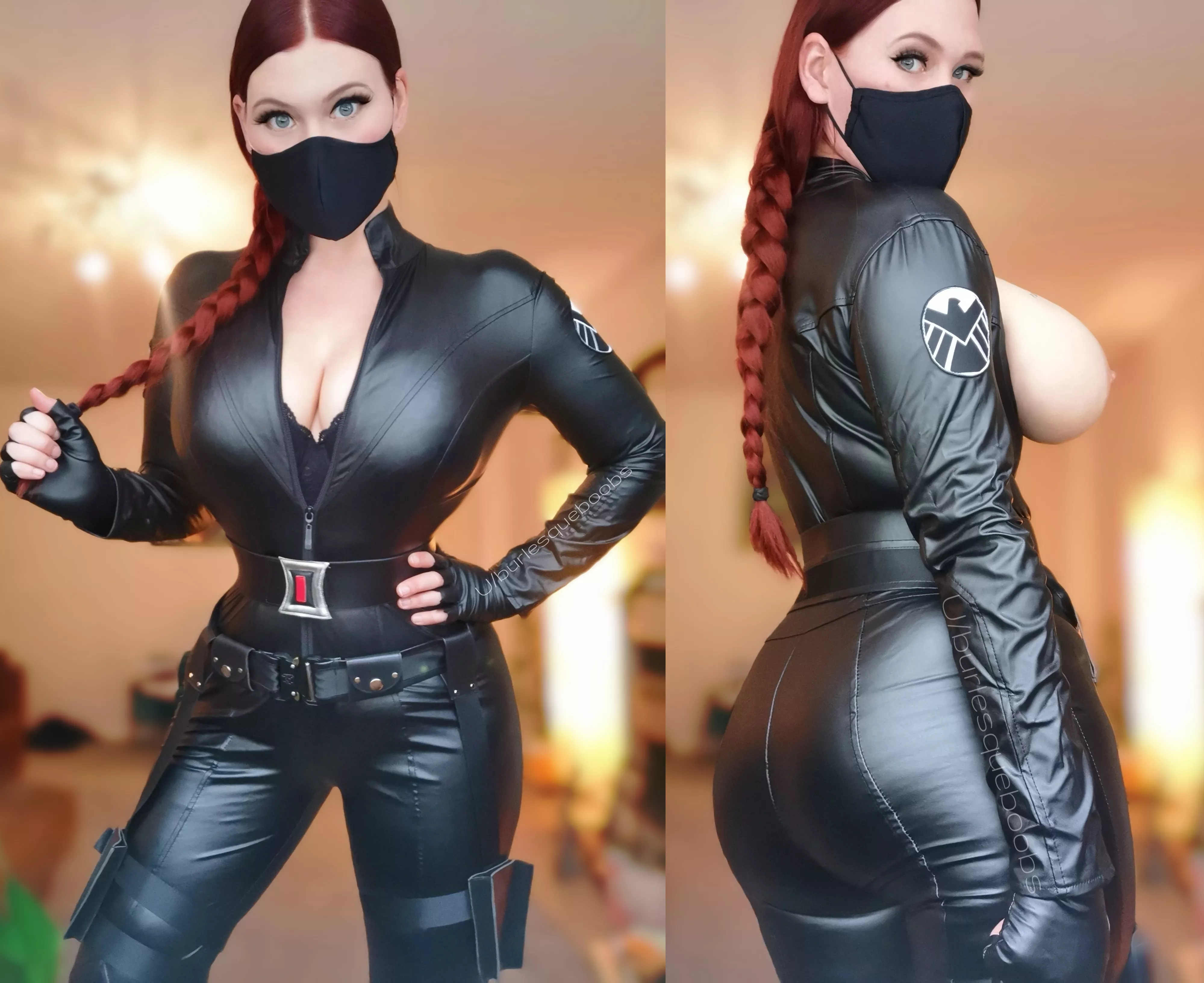Black Widow is packing in the front and the back. posted by burlesqueboobs