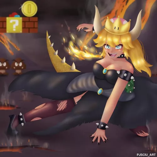 Bowsette fanart by me 🖤 by pjsciu