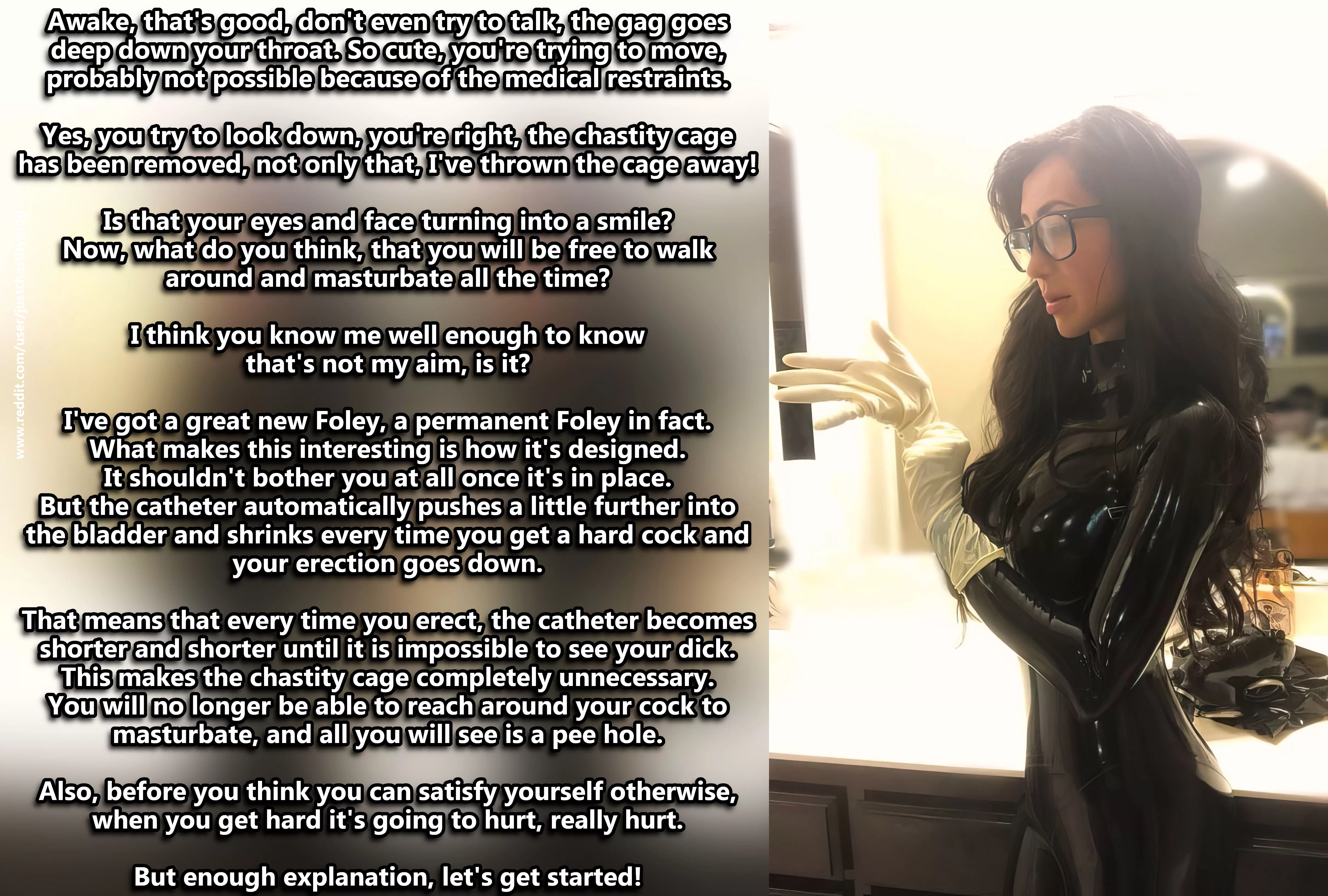 Enjoy your new found freedom *giggles*. posted by justchastityblog