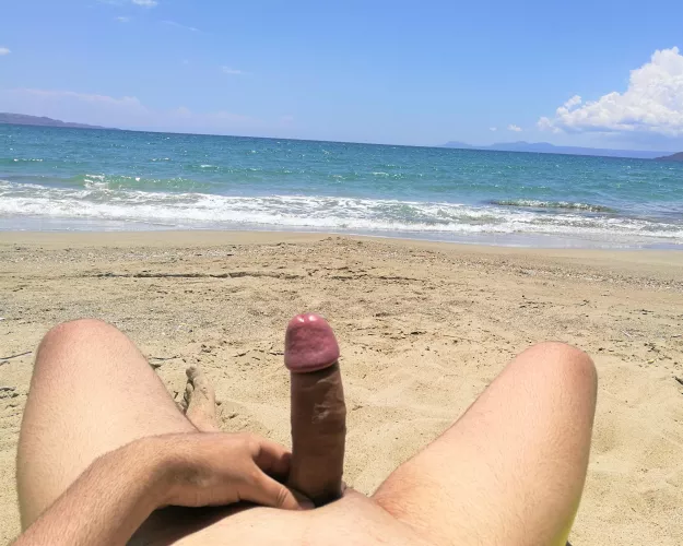 Horny at the beach by exhib221