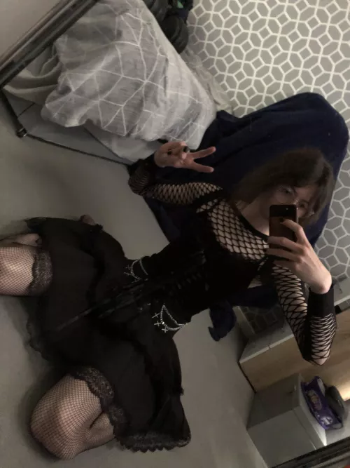 How do we like more gothic femboy?🖤💜 by TheHiddenFem07