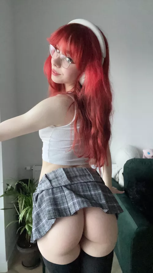 love wearing short skirts around the house by kovicki