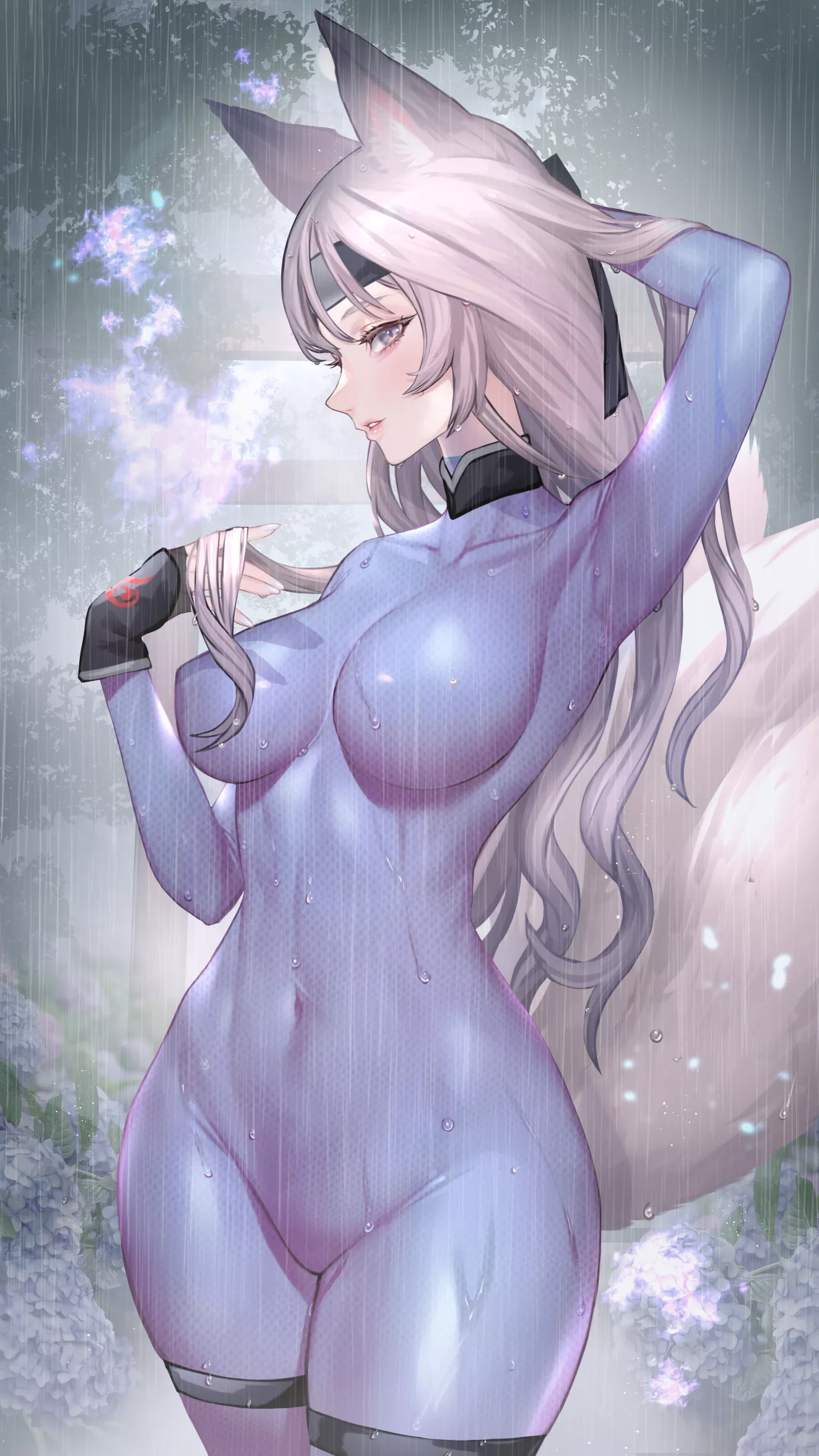 Ninja Kitsu in the Rain posted by CheetahSperm18