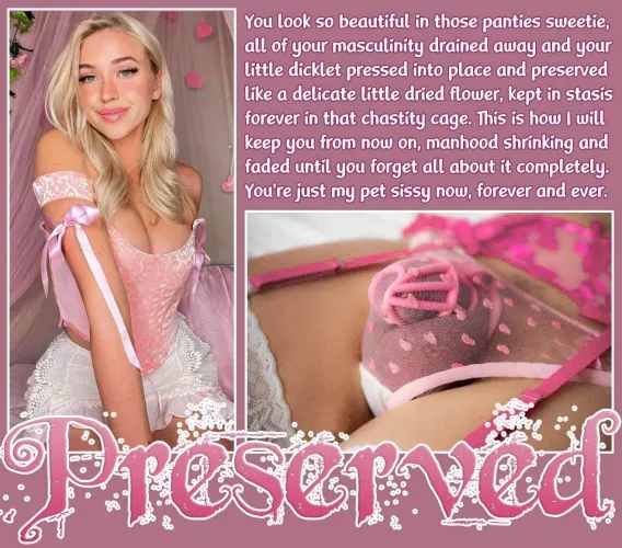 PRESERVED [chastity] [sissy] [permanent] by Teas_Denial