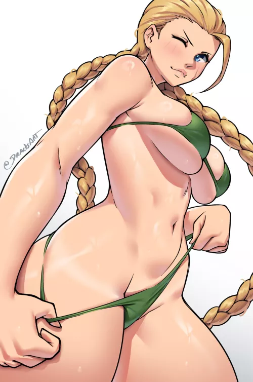 Bikini Cammy White stripping [Street Fighter] (Dracksart) by Terran117