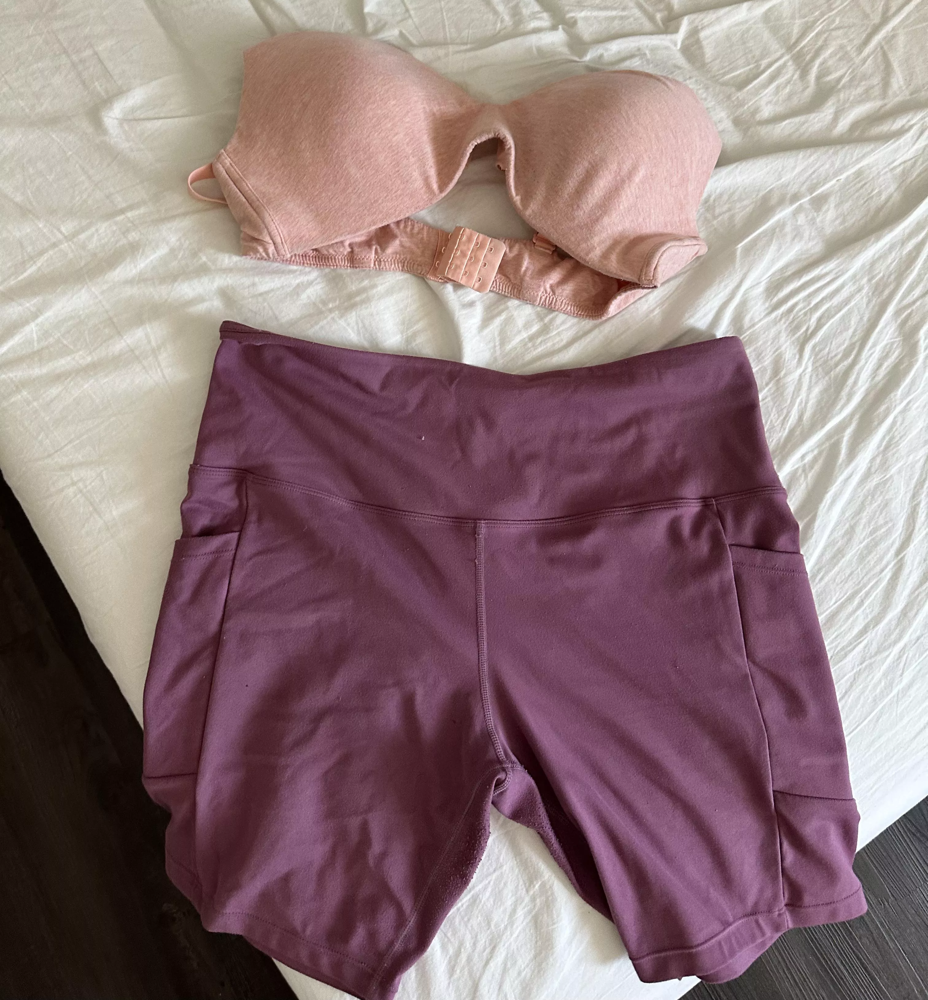 Going for a walk at the beach wearing these two and ofc no panties. This bra can barely keep my boobs in and that’s why it’s my favourite 😍😍 posted by YounghornywifeGTA