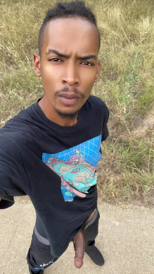 If you were walking your local trail, and seen me with my black dick hanging out, what’s your next move? by Adventurous_Line41