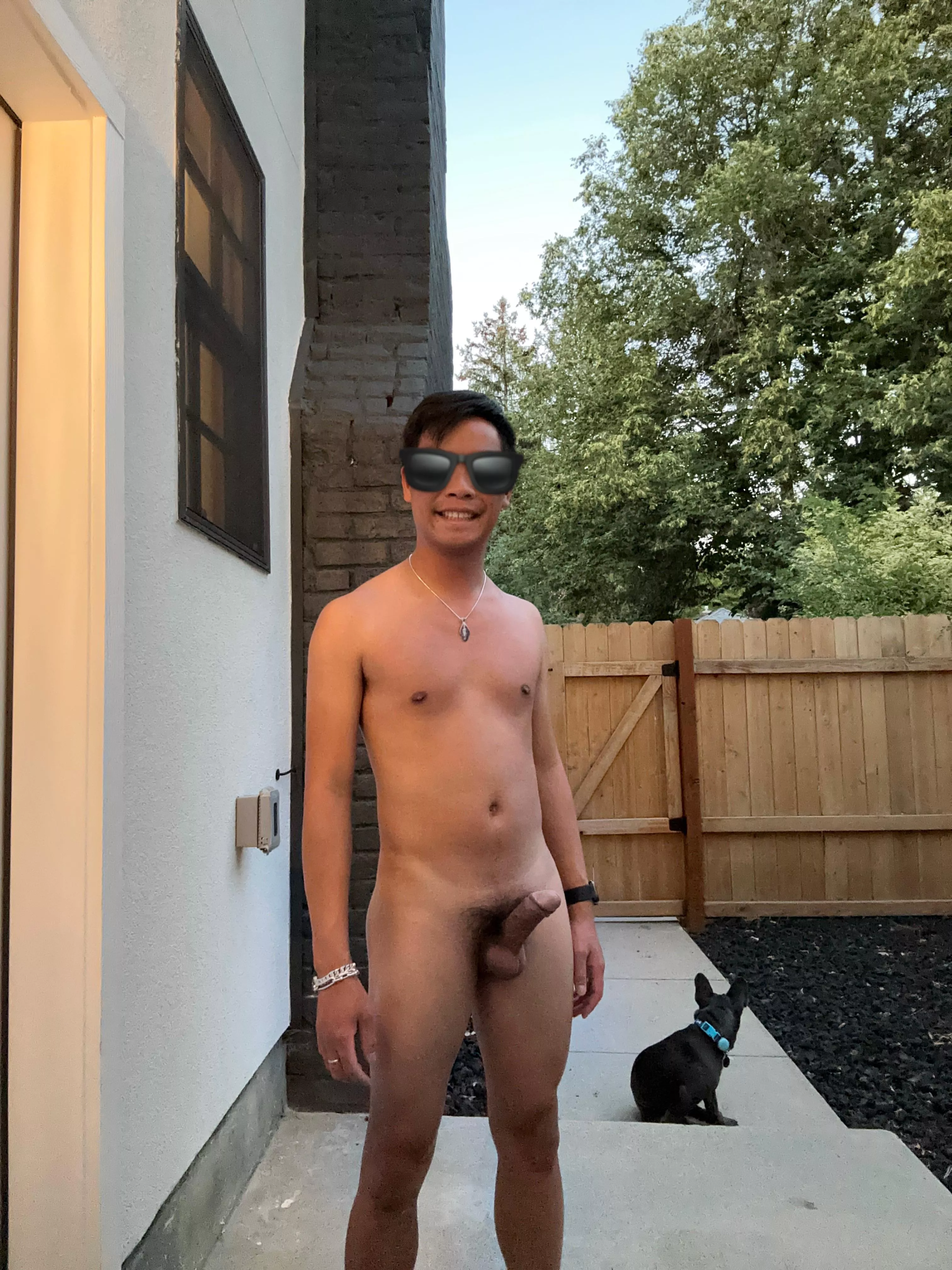 My 5.25” curved erection in the backyard. 🏡 posted by Month_Tasty