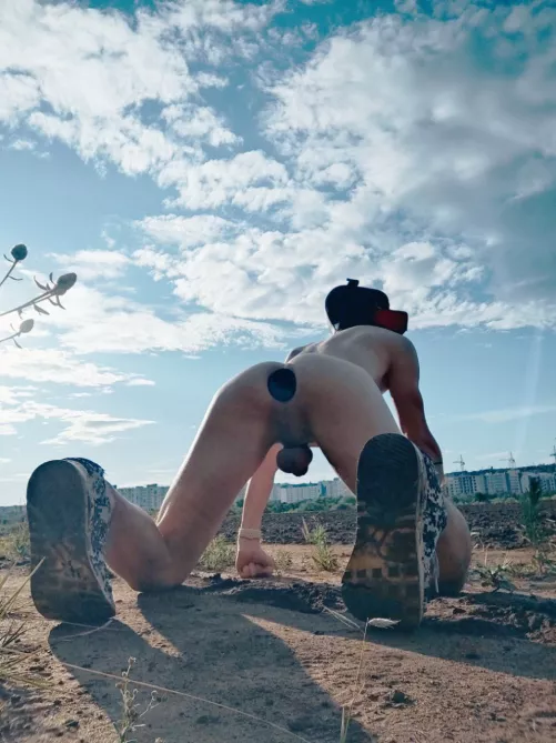 Obedient puppy on a walk by RaffObey