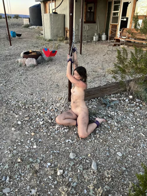 Watching sunset at the swing set. Cute by Dame_n_eva