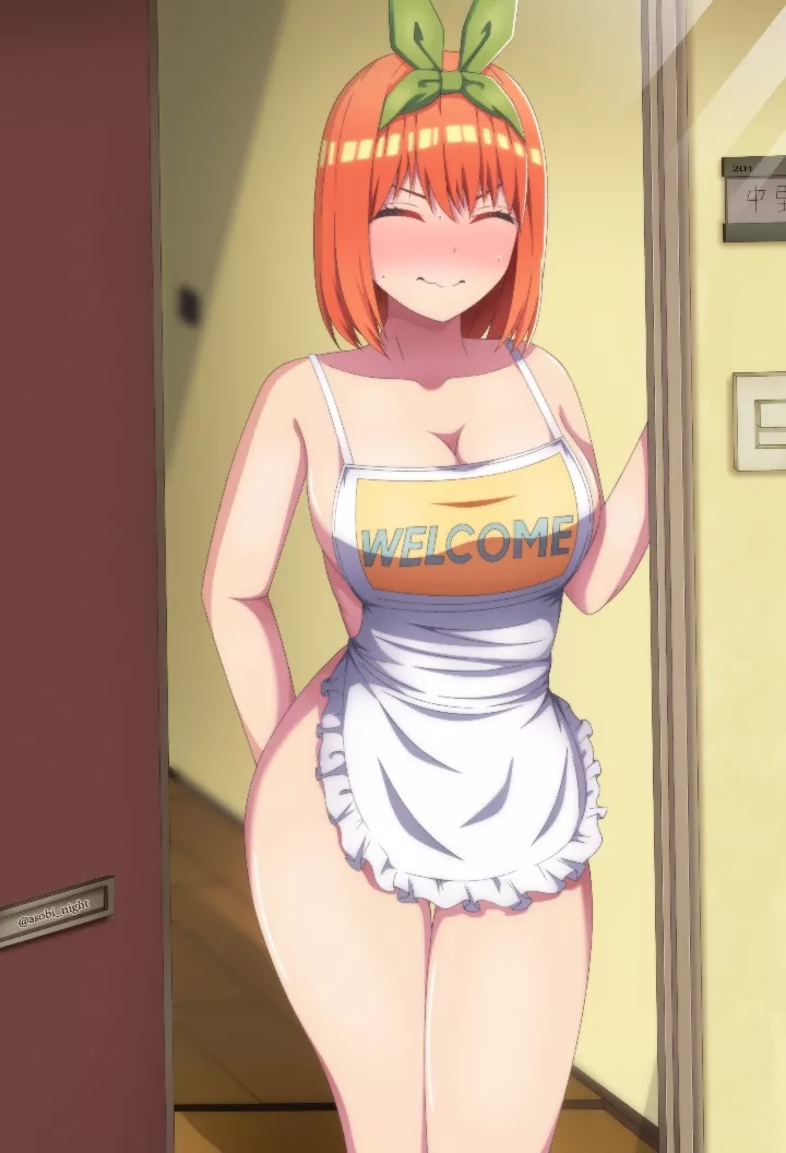 Yotsuba's Welcoming Apron (The Quintessential Quintuplets) posted by Csxc