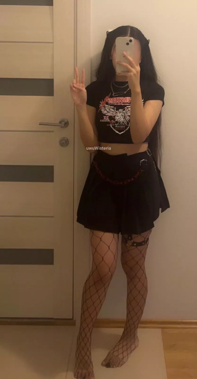 do you like big fishnet holes? 😳 posted by uwuWisteria