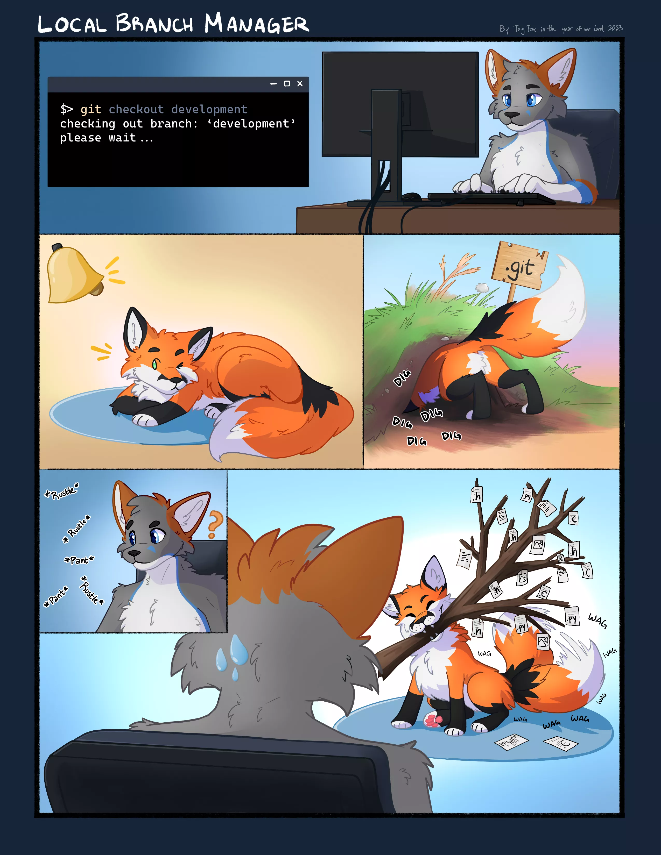 How Git Actually Works [@FloofyBlueThing on twitter] posted by LeggoMyTeggo
