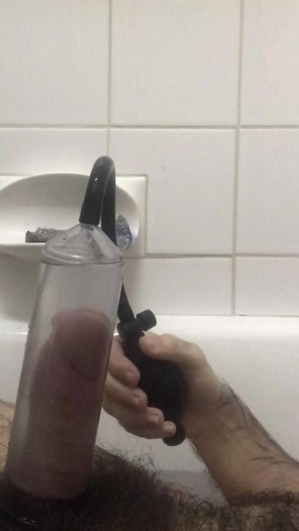 I recommended a penis pump to a friend of mine who was self conscious of having a skinny penis and he sent me a photo of filling up the tube posted by Sweet_Speech6748