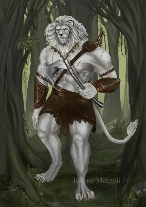Lion made by me for a Dnd player. by zoliaart