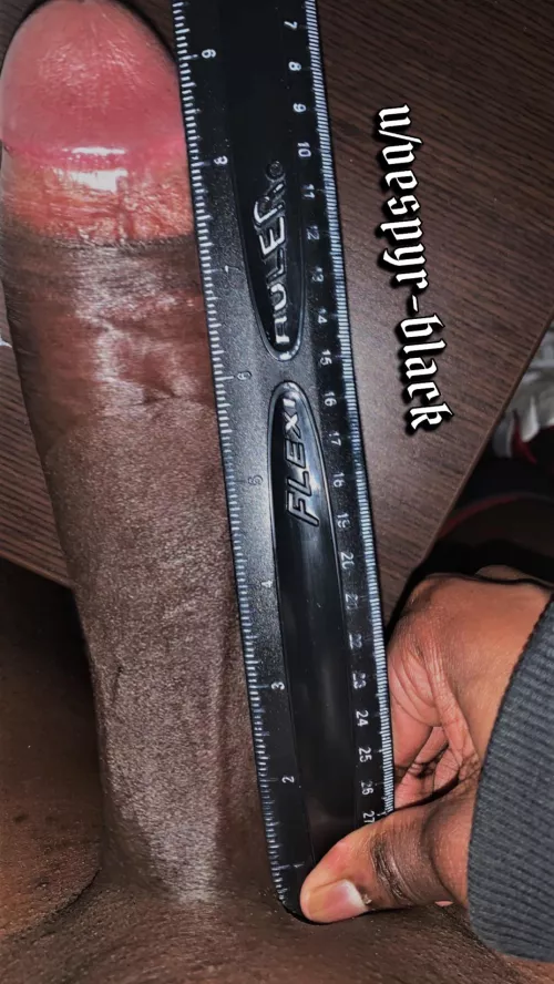 Measuring my 9+ inch xl college BBC, show some love if I’m bigger than you 😳 by vespyr-black