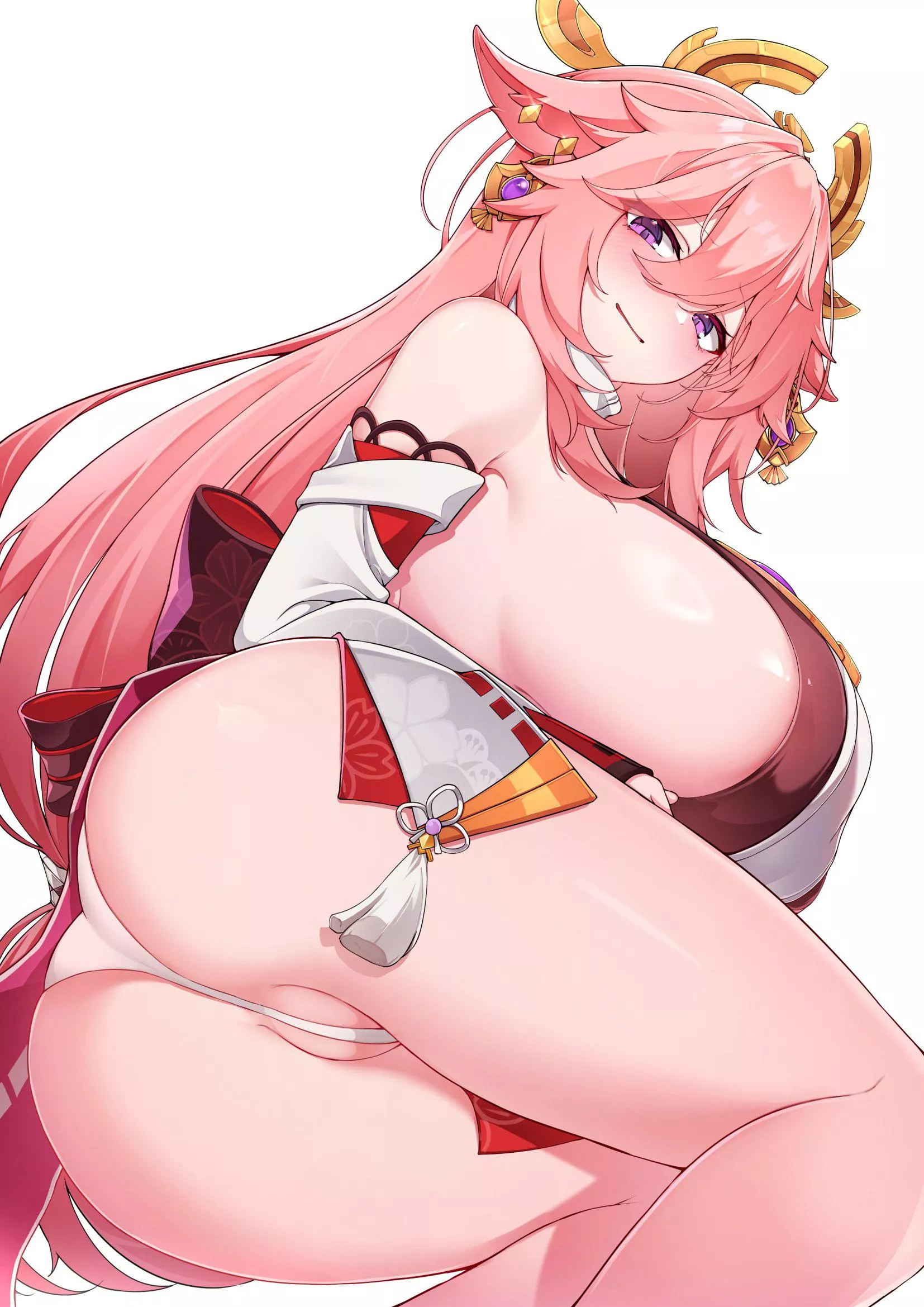 Yae Miko’s Big Booty (Genshin Impact) posted by Lewdeology