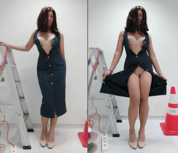 [F] Would you ever guess that the quiet, demure manager loves flashing her pussy at the worksite after hours? by claritydares