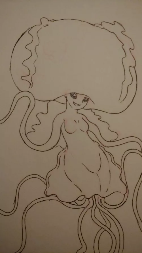 {Image} Jellyfish girl (Art by me) by DarkUrsaman