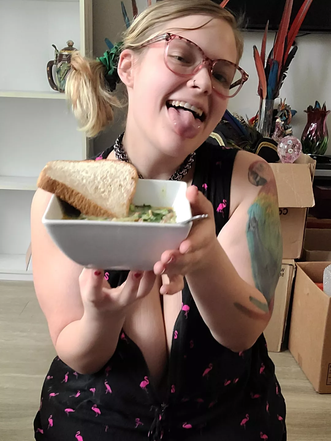 Serving dinner to my Queen with a smile posted by Barknobitebrat