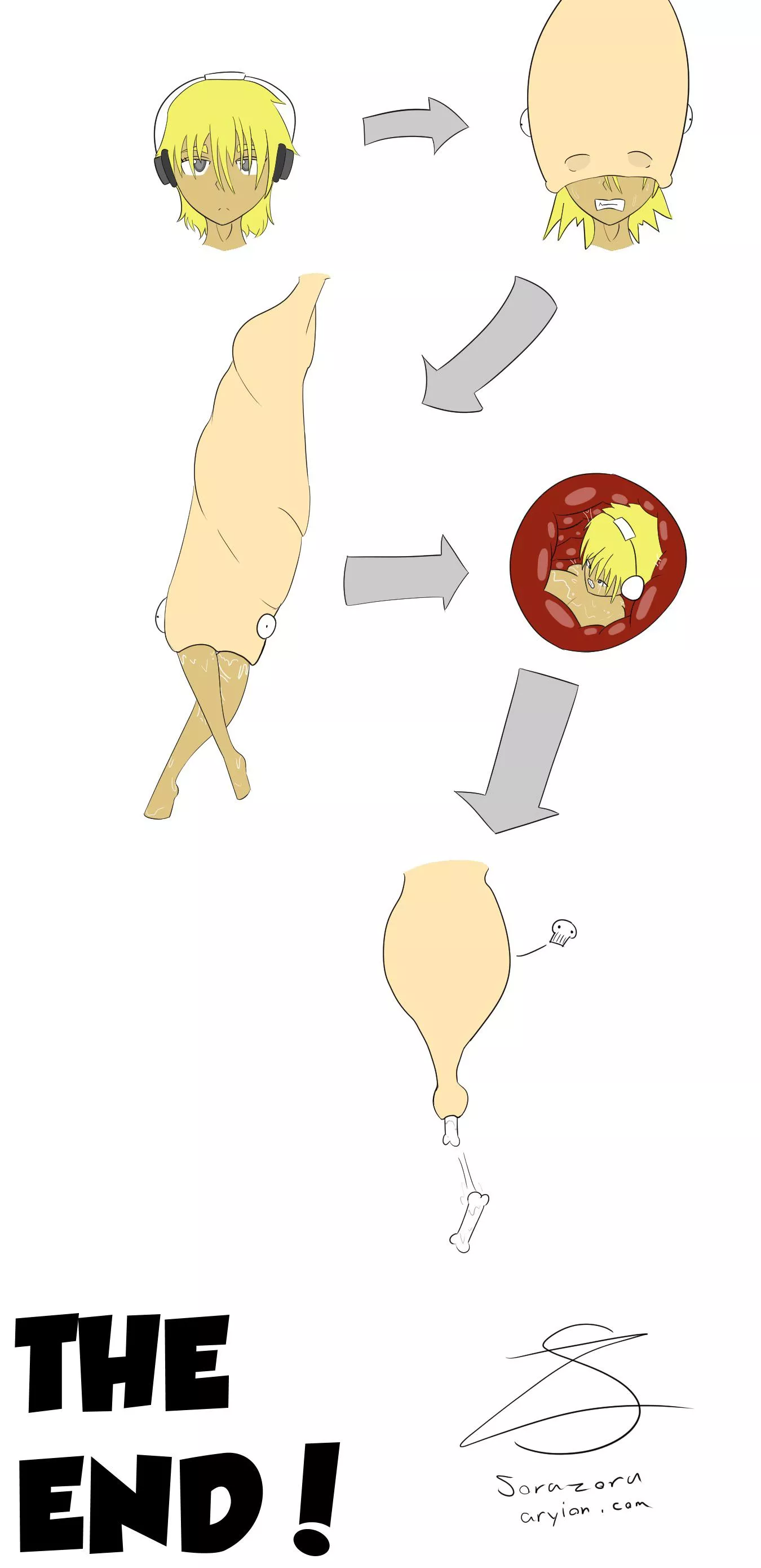 {comic} Girl Meets Worm (Colored) posted by Swings_Subliminals