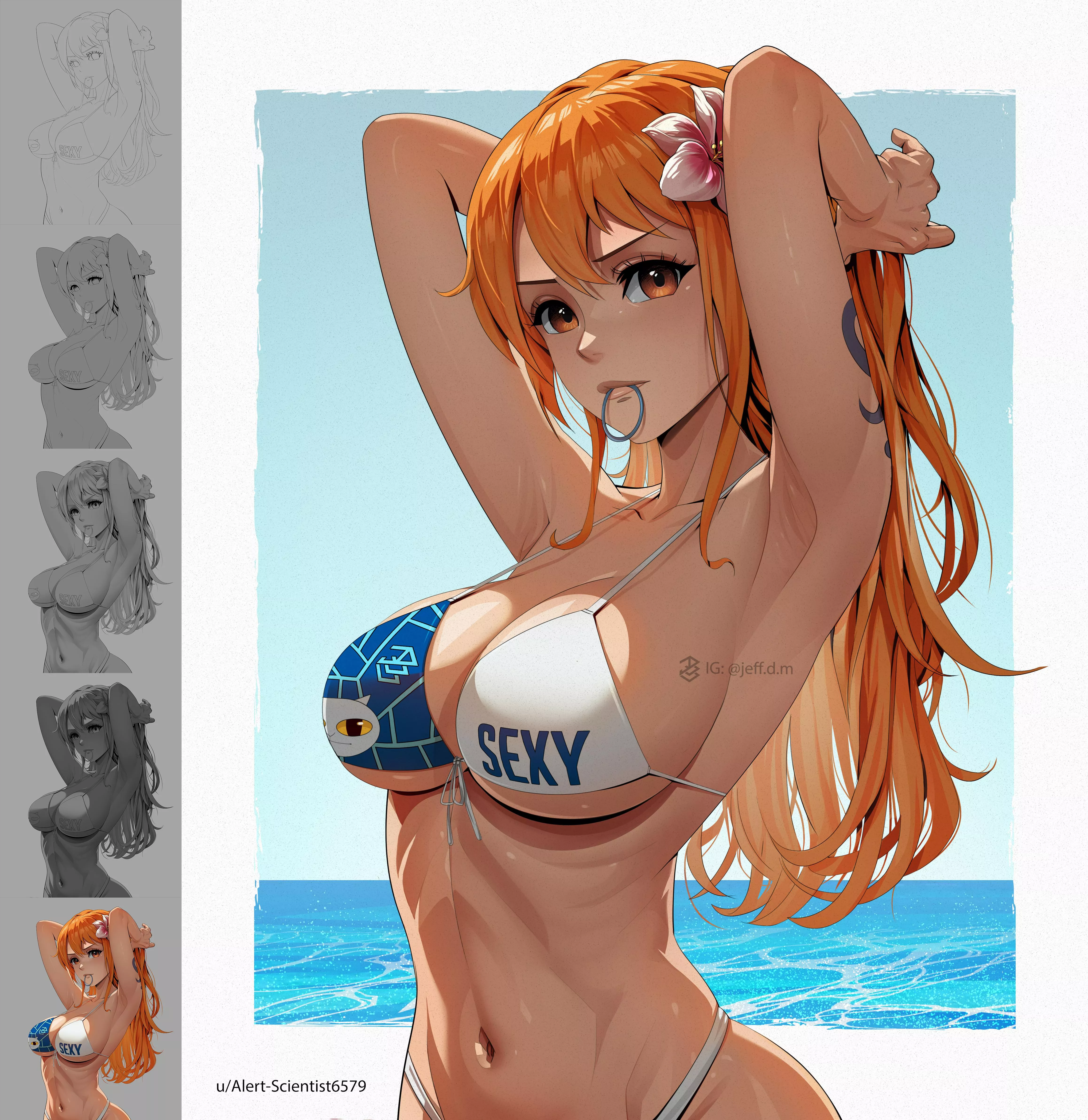 Hello, I just want to share my Nami fan-art. (Outfit from One Piece fim: Gold) posted by Alert-Scientist6579