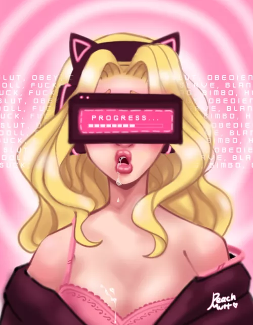 Bimbo Programming In Progress. Who would wanna join her? [PeachMutt] by PrimeRex70