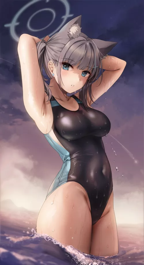 Competition Swimsuit [Blue Archive] by CheetahSperm18