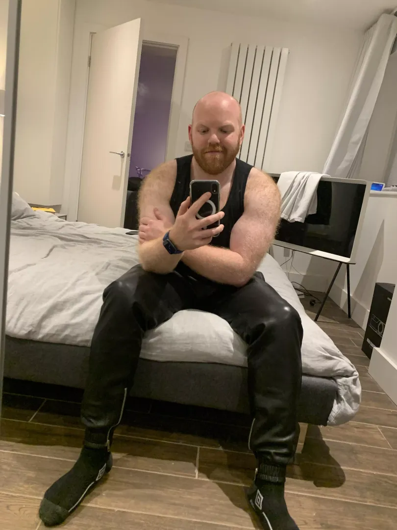 How do we feel about leather joggers? posted by beardedgingerbear