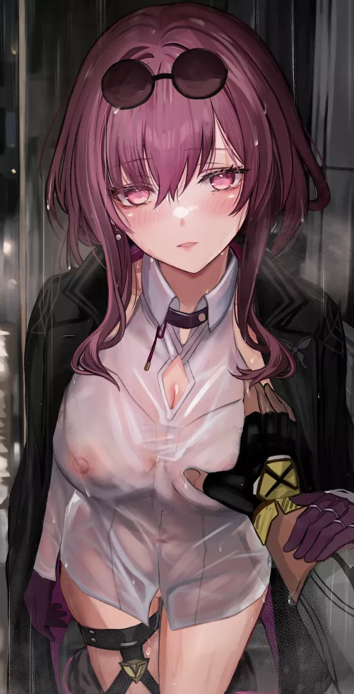 Kafka see-through wet clothes (b55erz0f) [Honkai: Star Rail] by LexorLights