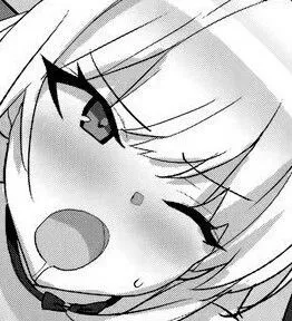 LF Mono Source: 1girl, one eye closed, face, close up, sidelocks, bangs, collar, looking back, blush, sweat, droll, saliva drip, open mouth, long hair, white hair, monochrome, bare shoulder, thick eyelashes, out of frame, frown posted by toneonis