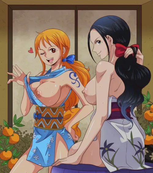 Nami and Robin are ready by Rishol