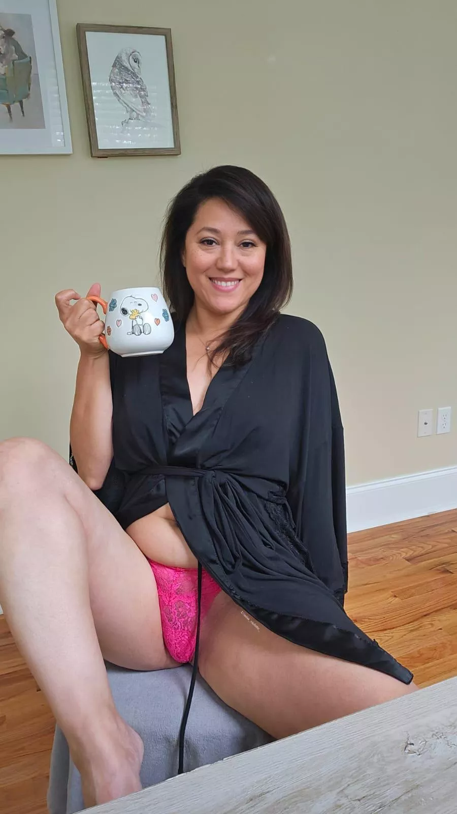 At 45y/o, I may not be young anymore and I may not have a perfect belly, but I still like myself as is 😊 posted by miss_violette_