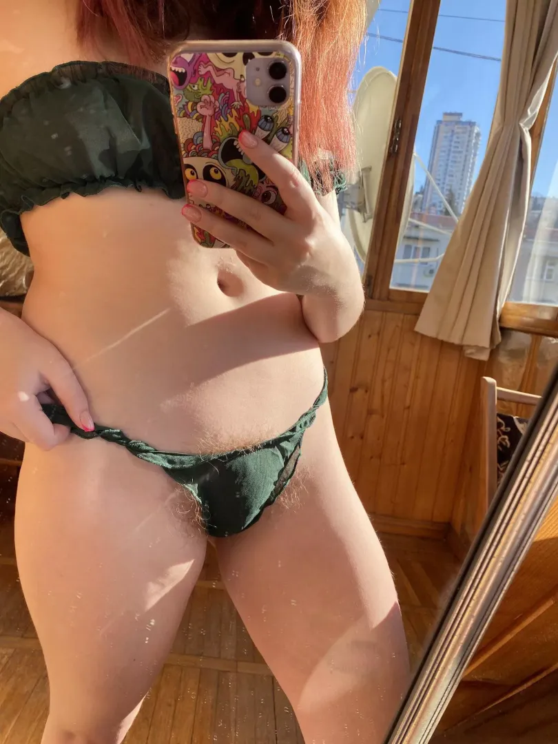 Do you like it when a bush sticks out of my panties? posted by abbysunny
