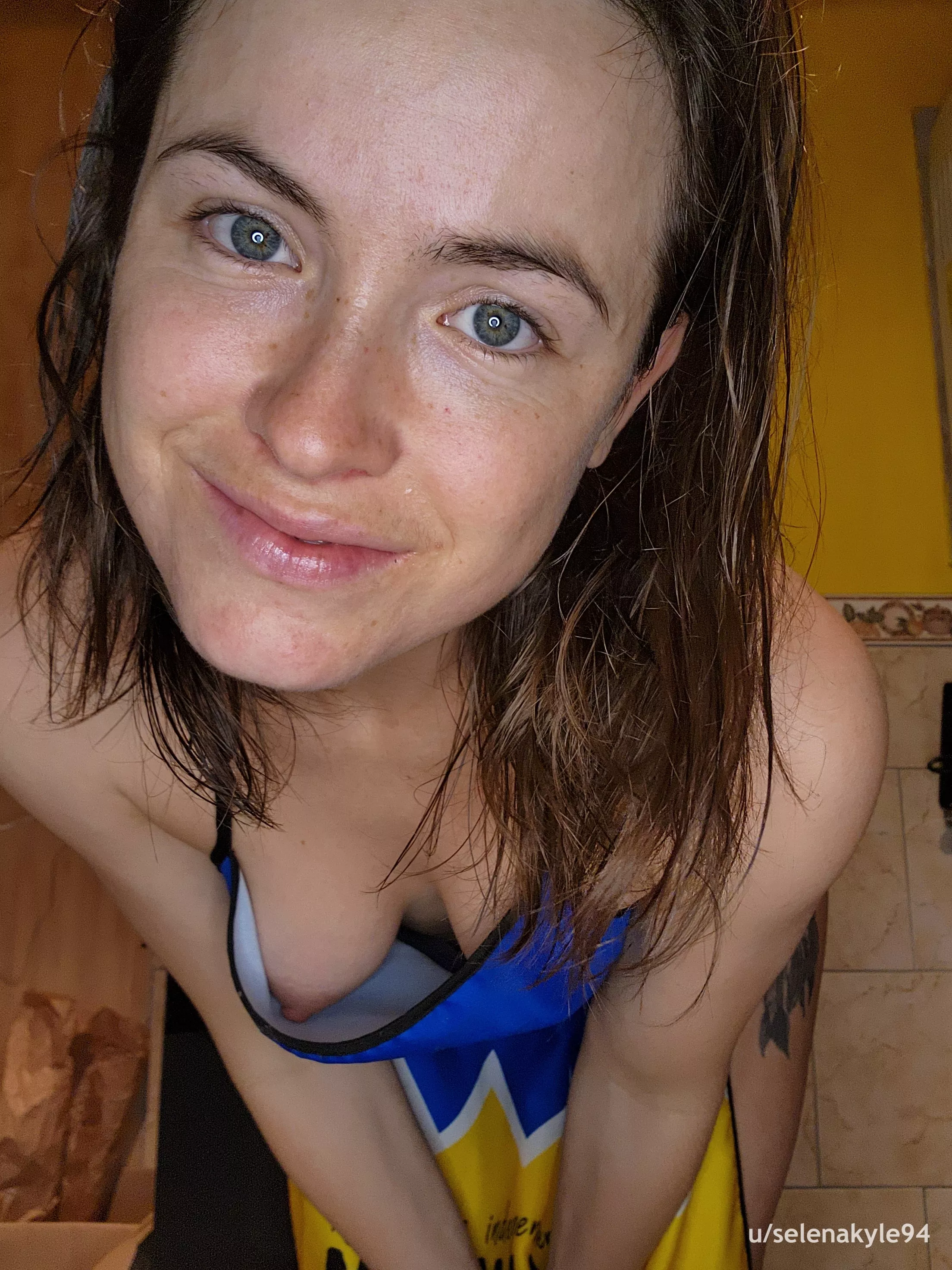 Forgive the Sweaty Selfie, It got way too Hot in the Kitchen posted by SelenaKyle94