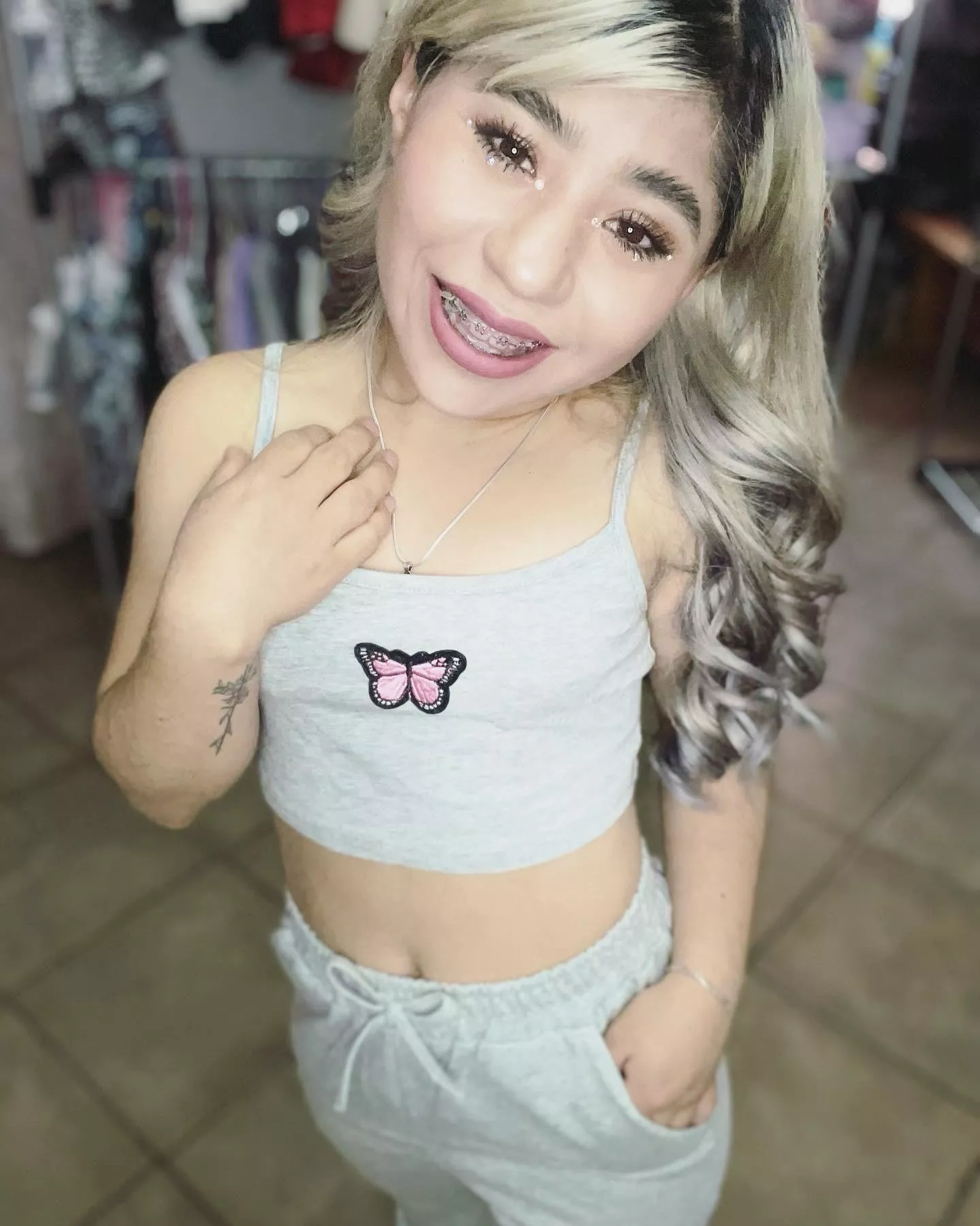 My pyjama, it’s hard for me to find a bra that fits 😅 F26 posted by Kiwipeelz