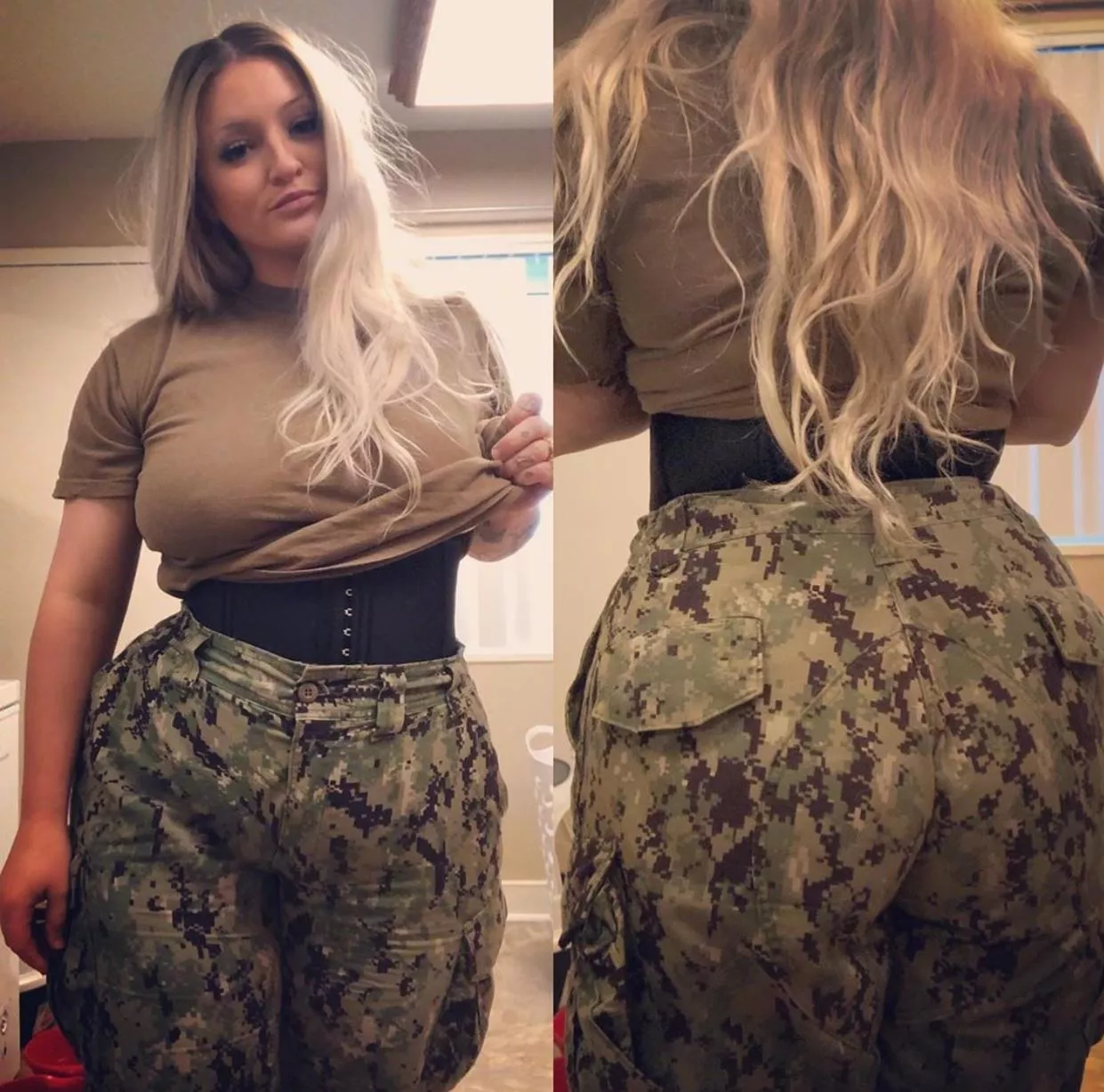 Navy vet go bra less too posted by Afraid-Duck-1353