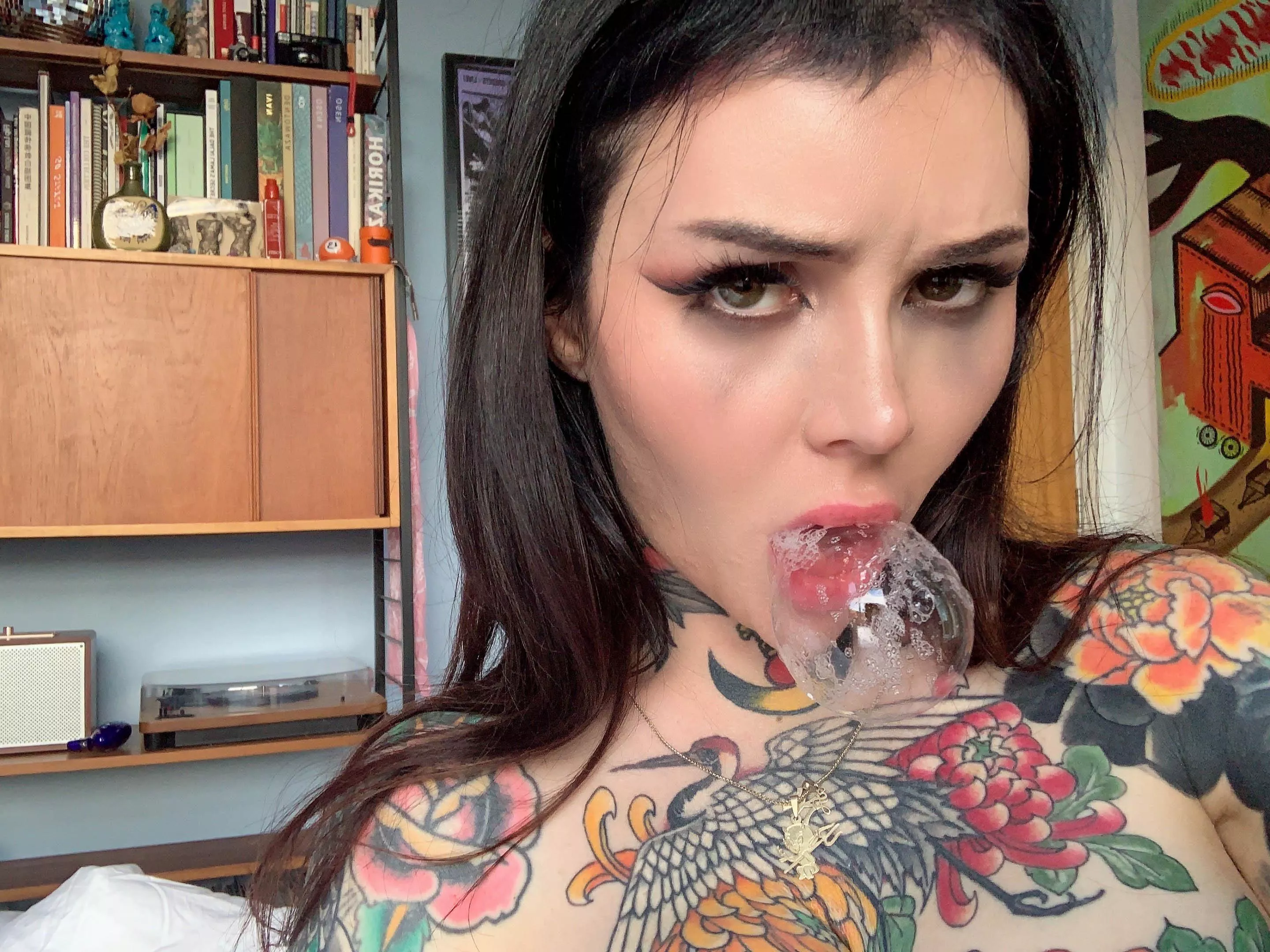 Wait so you’re telling me you can’t blow spit bubbles on demand like this? 🤨 [oc] posted by NotJenniferDeku