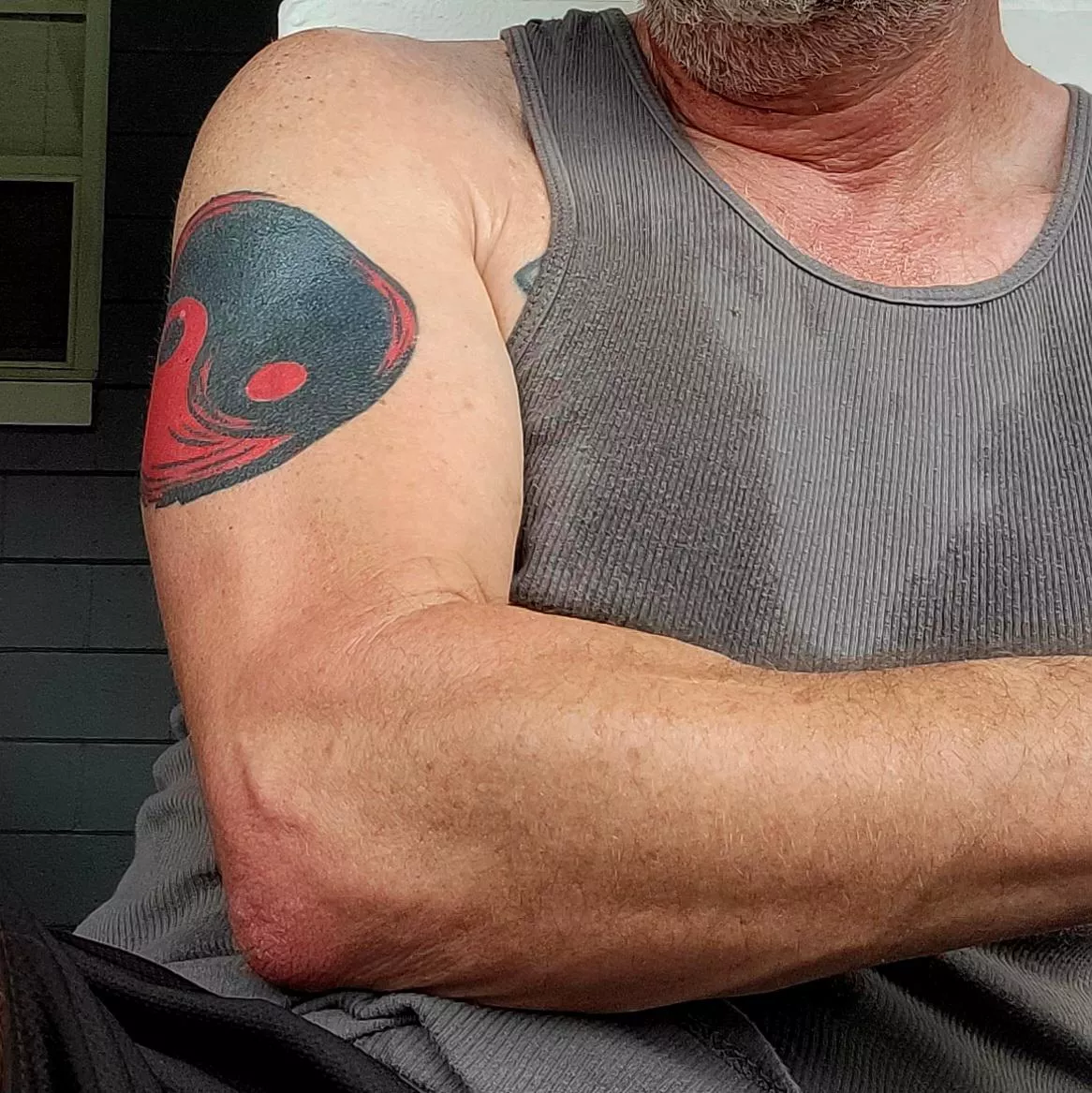 50 years, touched up tat and yard work day posted by Jason-unintentional