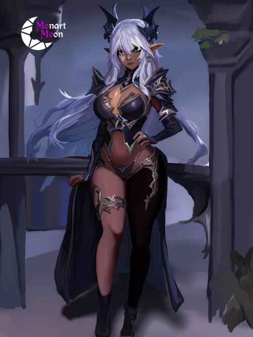 I made my first well-crafted drawing, it took me 5 days by Monartmoon