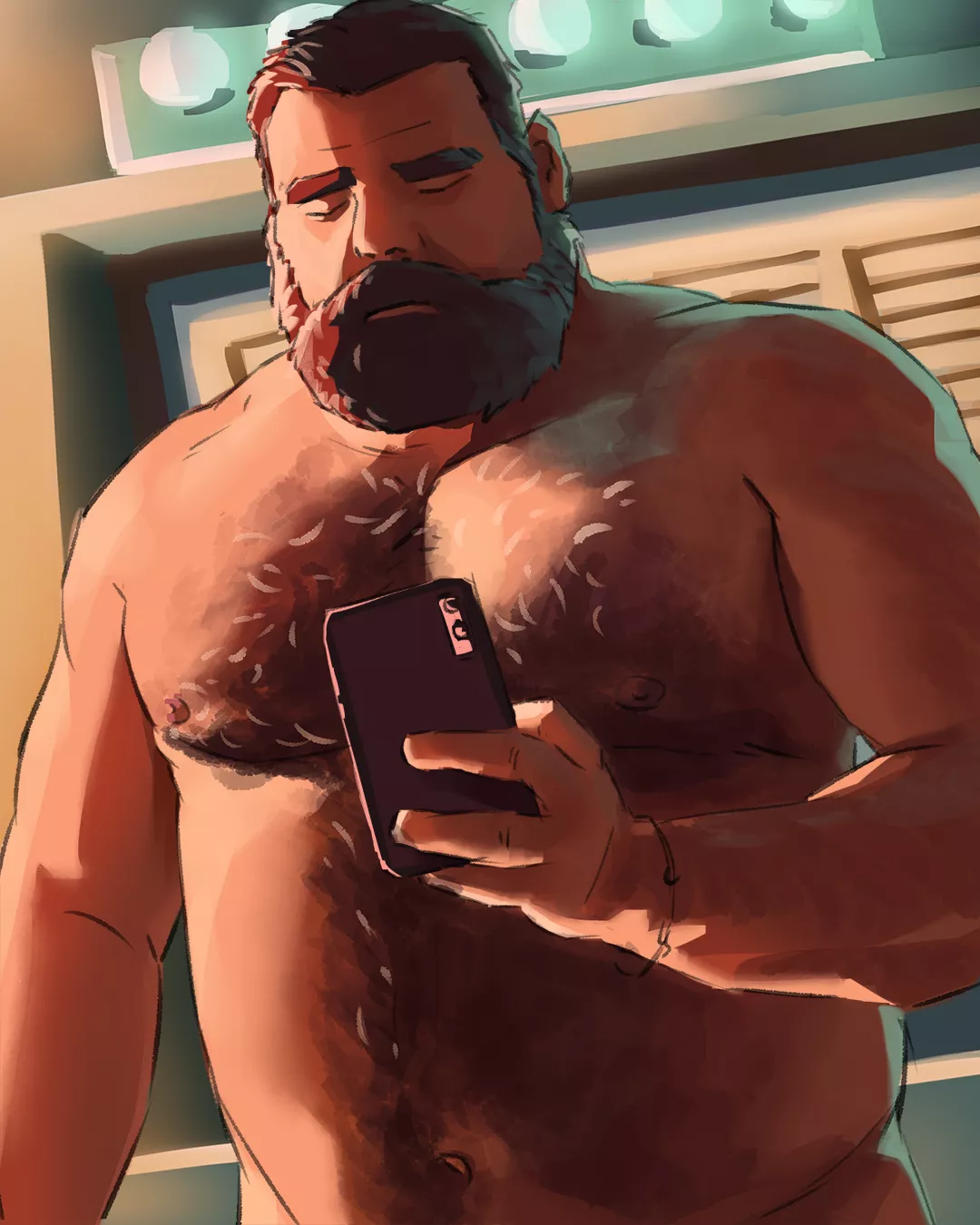 I've been practicing digital painting for about a year and a half and this is my latest work. posted by NomiDrawsBears