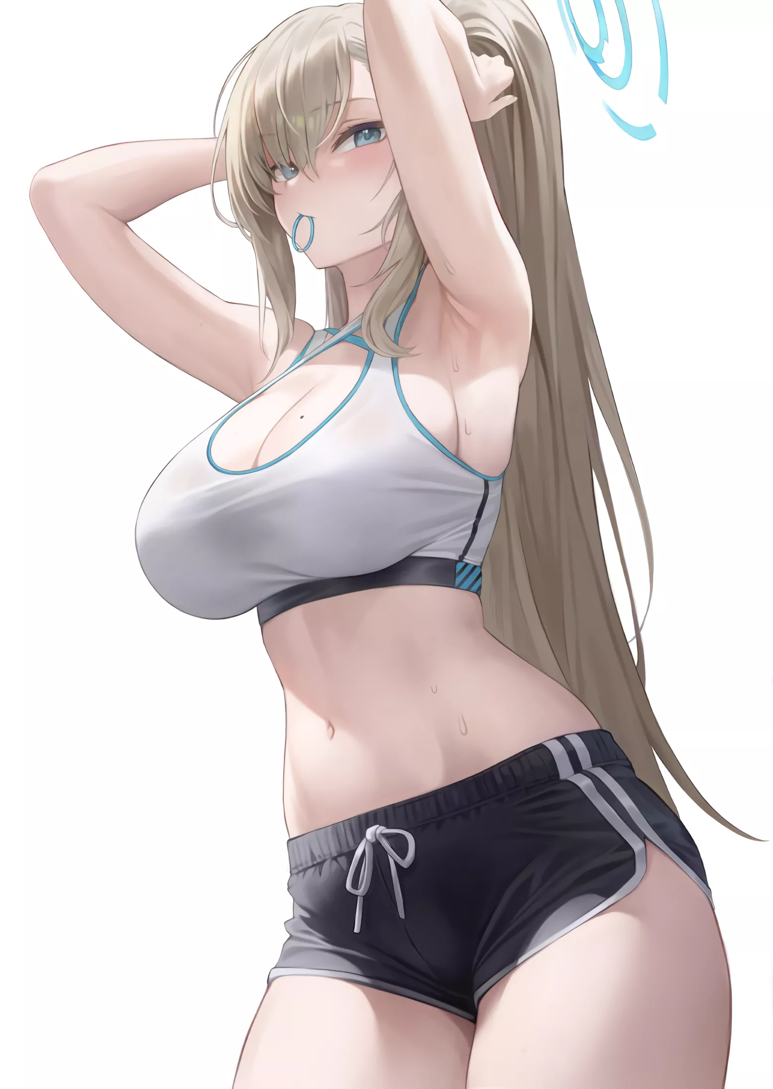 Asuna tying her hair [Blue Archive] posted by xSaviour_N