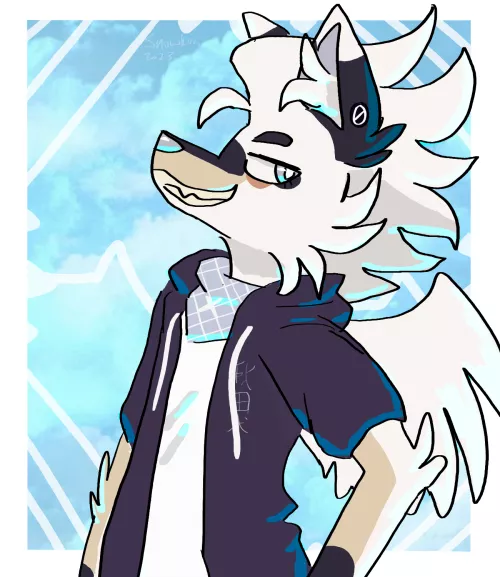 Being cool - art by me by Snowwingedwolf