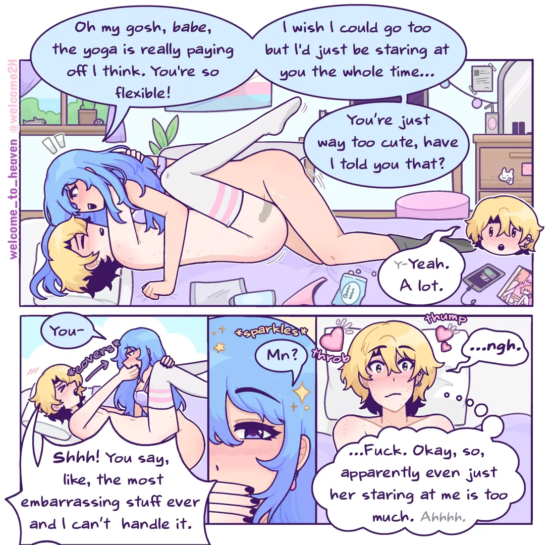 Boyfriend who gets shy really easily X girlfriend who constantly compliments him 😳💙 [OC] by Welcome_To_heaven