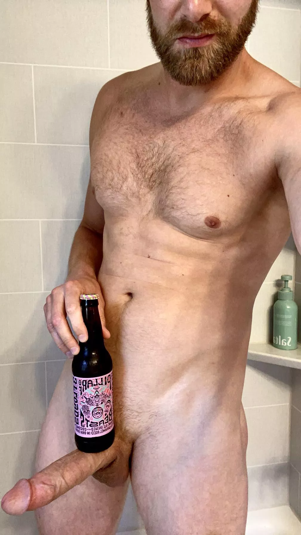 Enjoying a shower beer at the end of a long day. Who’s thirsty? posted by tacodaddy47