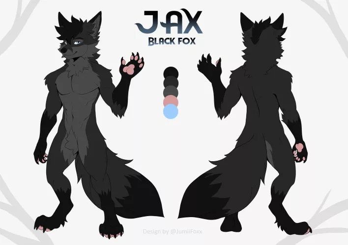 Fox Character Sheet commission for @Jax_TheFox on Twitter 💙🦊 by JumiiFoxx